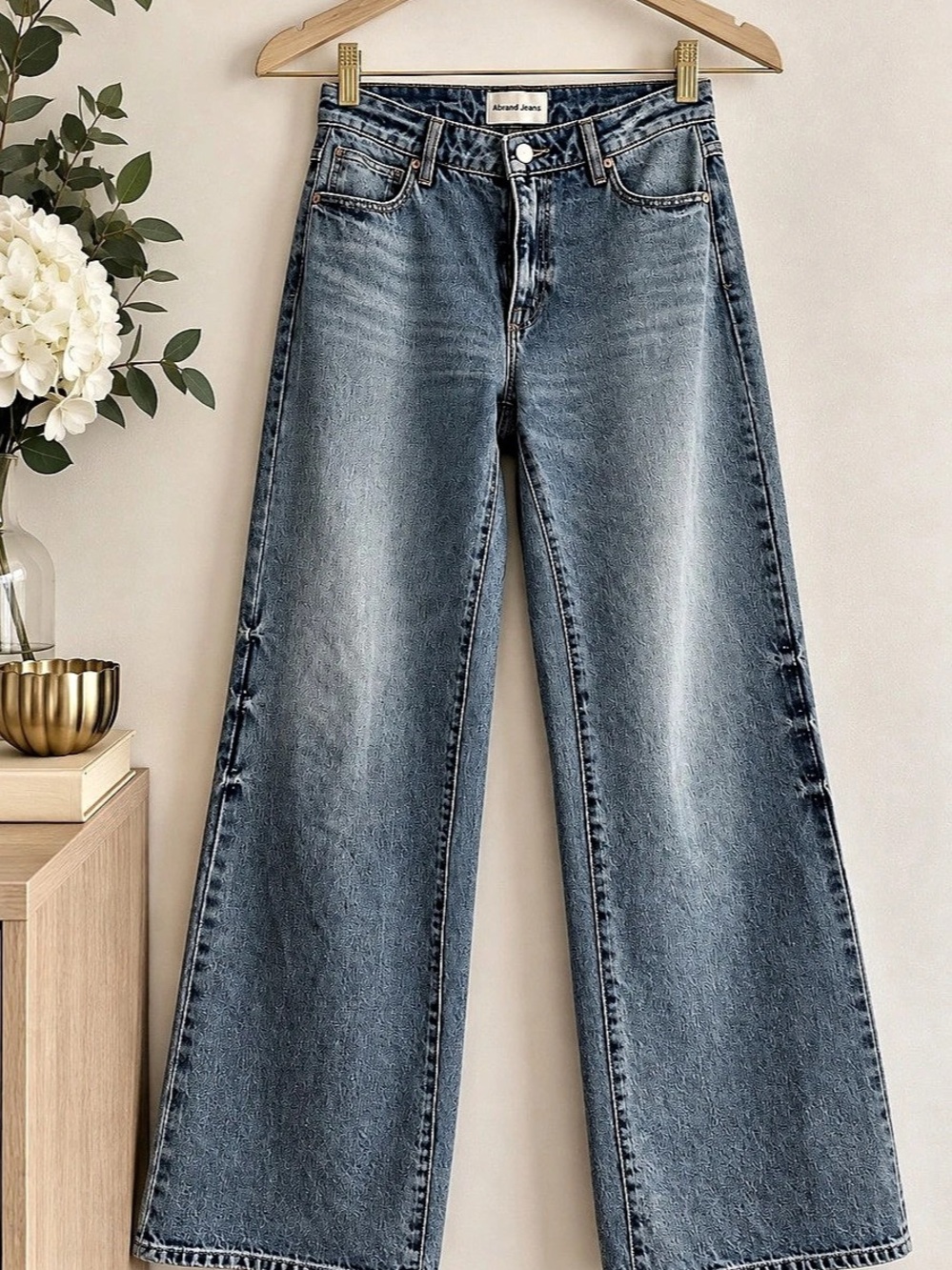 Abrand Jeans 99 Low Baggy Wide Leg Jeans in Blue Waist 26 Like New